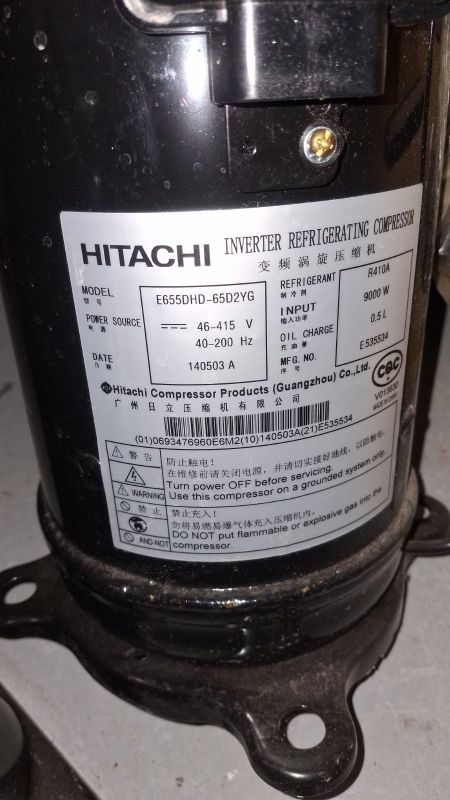 Компресор інверторний Hitachi E655DHD-65D2YG
