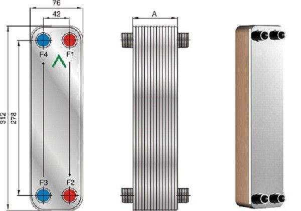 Пластинчастий теплообміник Forwon FHC020G-30