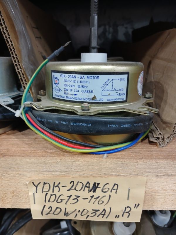 Двигун вентилятора зовнішнього блоку кондиціонера YDK20AN-6A